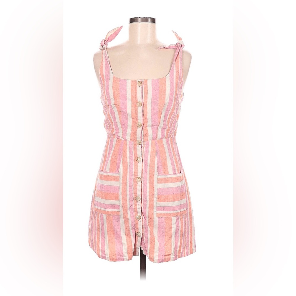 Striped Button Down Dress Size Medium